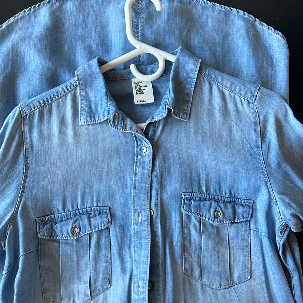 Longline denim shirt from H&M